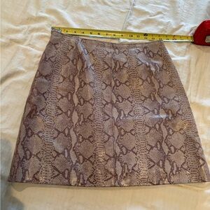 Hugo Buscati Brown Snakeskin Mini Skirt